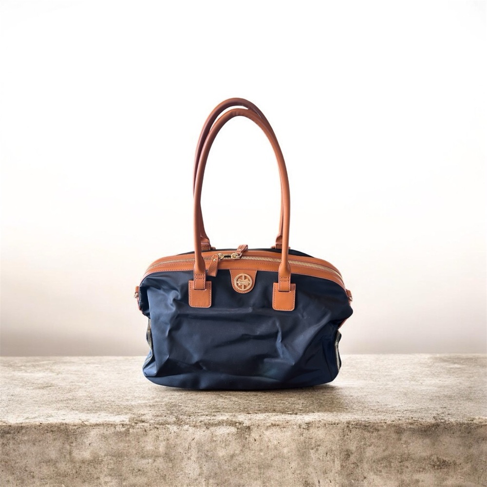 Stylish Navy and Tan Women's Travel Bag